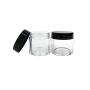 10PCS 30G/1oz Empty Refill Clear Plastic Sample Cosmetic Bottle Jar Pots Eyshadow Packing Storage Container With Black Screw Lid for Travel Make Up Cream Lotion Nails Powder Gems Beads Jewelry