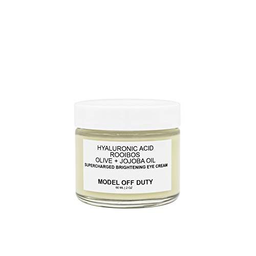 Model off Duty Beauty Supercharged Brightening Eye Cream | Natural & Organic Eye Cream | Hyaluronic Acid, Rooibos, Vitamin E, Aloe Vera | Reduce Age Spots, Dark Circles, Eye Puffiness, Wrinkles 2.0 oz