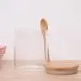 UPKOCH Klarsichtglasbehälter 1 Stück mit Deckel und Löffel für Salz, Zucker, losen Tee, Kaffeebohnen ???85100 420ml