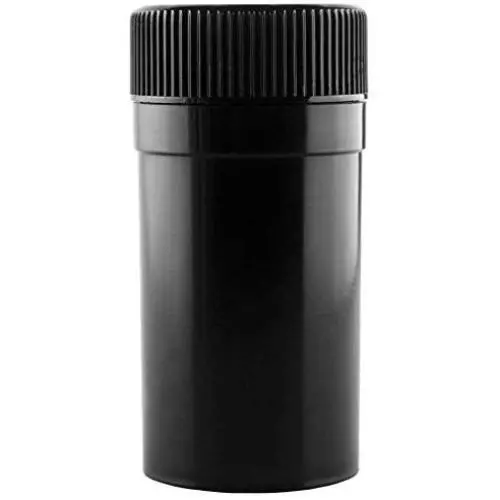 Rx Herb Jar Built-In Multi-Use Vacuum Seal Portable Storage Resistant Container, Black