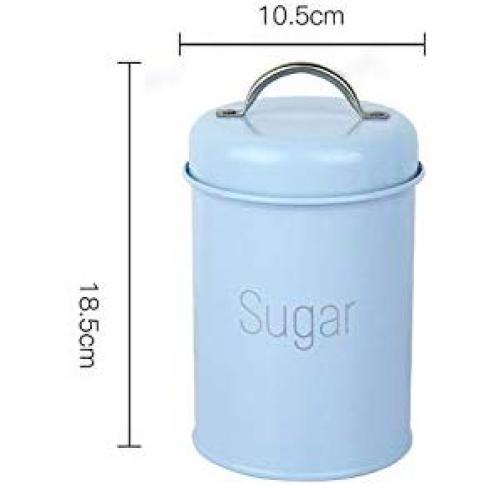 2019 New Food Storage Jars for Snack Tank Container Eating with Lid Bottle Coffee Tea Candy Kitchen Cupboard Seal Canister,Blue Sugar