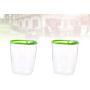 UPKOCH 3pcs Kitchen Food Containers Clear Airtight Dry Food Storage Organizer with Lids for Fridge Cabinet Baking Supplies Flour Green