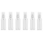 6PCS 50ml/1.7oz Empty Refillable Transparent Plastic Pump Press Bottles Vial Jars Lotion Dispenser Portable Travel Makeup Cosmetic Container Holder for Bath Shower Gel Shampoo Toiletries Liquid