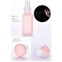 Travel Supplies Portable Sub-Bottle Set Cream Jar Spray Bottle Refillable Dispensing Tool Cream Lotion Cosmetic Container (Color : Pink, Material : Plastic)