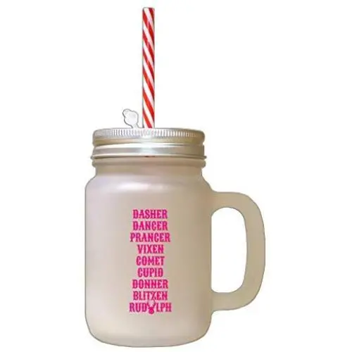 Bouteilles en verre glacées avec pailles – Saint-Nicolas Rose Foncé – Idée Noël Bouteilles en verre glacées avec pailles – Saint-Nicolas Rose Foncé – Idée Noël