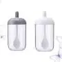 UPKOCH 2pcs Seasoning Bottle Glass Transparent Empty Storage Jars Jars with Spoon for Kitchen Restaurant Home UPKOCH 2pcs Seasoning Bottle Glass Transparent Empty Storage Jars Jars with Spoon for Kitchen Restaurant Home
