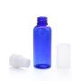 3PCS 50ml/1.7oz Empty Refillable Blue Plastic Pump Press Bottle Makeup Cosmetic Container Lotion Dispenser Bottle Jar Vial Holder Pot Travel Storage for Emulsion Essence Serum