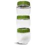 DUXU T-Lock Food Storage Containers ? Set of 3, 16Oz Twist & Lock Stackable Jars - BPA Free & Durable Plastic Snack Containers with Interlocking Leakproof Lids - Keep Food Dry & Fresh (Green)