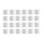 25Pcs White Mini Empty Refillable Plastic Cosmetic Sample Jars Makeup Cream Storage Container Bottle Vials For Face Cream Eye Cream Eyeshadow Nail Powder and More (3g)