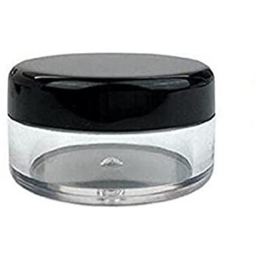 astore2017 25pcs 5g Clear Plastic Jars with Black Lids,Stackable Cosmetic Container for Cream Toners Lip Balms