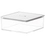 HOMELUNY Set of 4 Clear Crisper Airtight Plastic Food Jars Food Storage Refrigerator Airtight Crisper 2800ml for Candy, Cookie, Rice, Sugar,Flour,Snacks Keeping Food Dry & Fresh