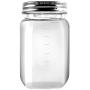 Novelinks 16 Ounce Clear Plastic Jars Containers With Screw On Lids - Refillable Round Empty Plastic Slime Storage Containers for Kitchen & Household Storage - BPA Free (10 Pack)