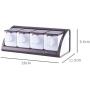 Kitchen Food Storage Jar Airtight Food Storage Kitchen glass jar moisture-proof home multi-purpose jam bottle cruet Adherent plastic house with cruet suit (Color : Brown G)