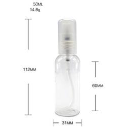 ASTRQLE 6Pcs Empty Refillable Clear Plastic Pump Bottle Ideal for Lotion Cream Essential Oil Travel Small Container (50 ML)