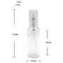 ASTRQLE 6Pcs Empty Refillable Clear Plastic Pump Bottle Ideal for Lotion Cream Essential Oil Travel Small Container (50 ML)