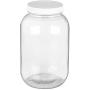 2 pack 1-Gallon Glass Jar,Clear Glass Gallon Bottle with Plastic Lid. BPA-Free Dishwasher Safe Kombucha Jar, for Fermenting,Kefir,Storing and Canning.