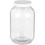 2 pack 1-Gallon Glass Jar,Clear Glass Gallon Bottle with Plastic Lid. BPA-Free Dishwasher Safe Kombucha Jar, for Fermenting,Kefir,Storing and Canning.