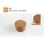 Bouteille en plastique glacée vide de 100 ml/3.5oz, réutilisable, avec cuillère en bois et bouchon en liège pour sel, miel, café et plus.