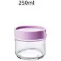 Bouteilles en verre Kitchen 250ml avec couvercle pour céréales, snacks, lait en poudre, bonbons, biscuits - Violet Bouteilles en verre Kitchen 250ml avec couvercle pour céréales, snacks, lait en poudre, bonbons, biscuits - Violet