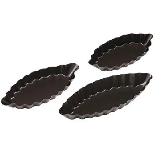 PADERNO - Fluted Oval Boat Mould Non Stick Coated PADERNO - Fluted Oval Boat Mould Non Stick Coated