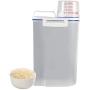 Fdit Rice Storage Bin Cereal Container with Lid Portable Home Kitchen Storage Box Plastic with Measuring Cup Lid