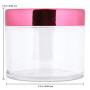 Beauticom 2 oz./ 60 Grams/ 60 ML Thick Wall Round Clear Plastic LEAK-PROOF Jars Container with ROSE GOLD Lids for Cosmetic, Lip Balm, Creams, Lotions, Liquids (36 Jars, Rose Gold)