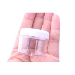 50PCS 20G/0.7OZ Cosmetic Containers Empty Clear Plastic Sample Jars with Lids Refill Makeup Pot Storage Sample Trial Packing for Liquid Creams Lotion Eye-Creams or for Nails Sequins Gems Beads Jewelry