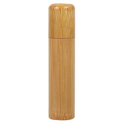 jskjlkl2019 1Pc Round Portable Handmade Natural Bamboo Tea Jar Storage Holder Container Box for Tea Coffee Beans Nuts Spices(2.5 x 12cm)