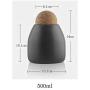 Flameer Pack 3, Kitchen Canister, Food Storage Container, Ceramic Pot Jar for Cereal Tea Sugar Serving Ball Cork Stopper 500ml