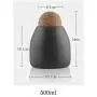 Flameer Pack 3, Kitchen Canister, Food Storage Container, Ceramic Pot Jar for Cereal Tea Sugar Serving Ball Cork Stopper 500ml