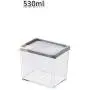 Tree House Square Kunststoff Lebensmittelboxen, Behälter Sets für die Küche, Klar, Vielseitig, Versiegelte Gläser mit Deckel, zum Packen von Konserven, Packung von 3 x 530 ml