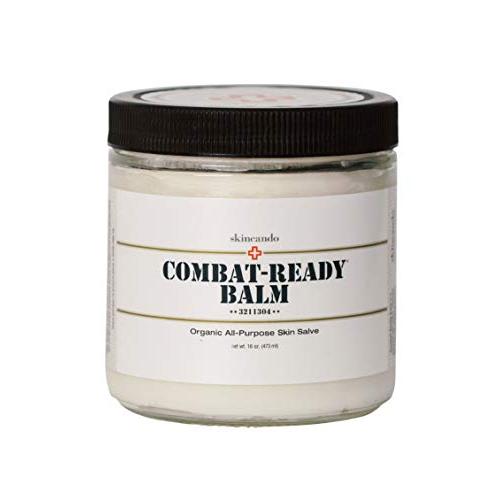Combat Ready Skin Balm 8oz by Skincando – All Natural - Intensive Moisturizer – Skin Cream - Organic ingredients – Apricot Kernel Oil – Grapefruit Seed Extract – Black Spruce - Black tea Moisturizer