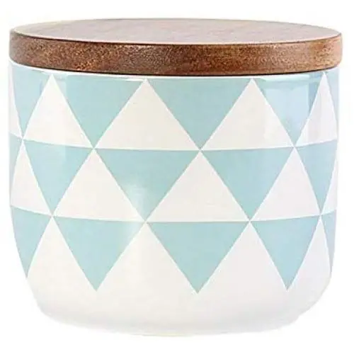 Ceramic Food Storage Jar, Kitchen Canisters with Airtight Seal Bamboo Lid, Food Storage Canister for Tea, Coffee Bean, Spice, Sugar, Flour (7:100x90mm) Ceramic Food Storage Jar, Kitchen Canisters with Airtight Seal Bamboo Lid, Food Storage Canister for Tea, Coffee Bean, Spice, Sugar, Flour (7:100x90mm)