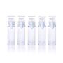 6 PCS 5ML 0.2OZ Transparent Plastic Airless Vacuum Pump Bottles Refillable Empty Press Container with Clear Cap Mini Portable Lotion Cream Jar Emulsion Vials Cosmetic Sample Dispense for Travel