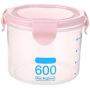 OUYAWEI Kitchen Grain Storage Tank Box Transparent Sealed Plastic Jar Food Storage Container Pink 600ml