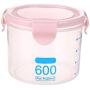 ACHICOO Kitchen Grain Storage Tank Box Transparent Sealed Plastic Jar Food Storage Container Pink 600ml