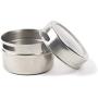 Magnetic Spice Tins | Set of 12 With 100 Labels Included | Round Stainless Steel Spice Storage Containers For Refrigerator | Pour & Sift