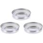BESTONZON 3 Pcs Stainless Steel Mason Jar Lid with 3 Sealing Rings,Seals/Leak Proof/,Storage Caps for Ball Jars and More(7.2 x 7.2 x 1.5 cm)