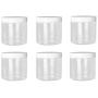 Buthneil 6 Pack 17 oz Clear Plastic Food Storage Jars with White Sealing Caps