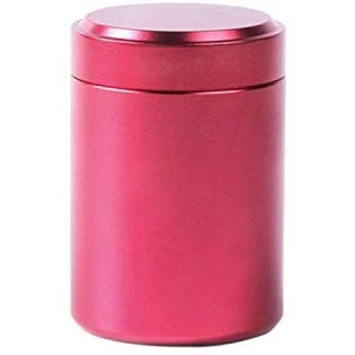 Tea Caddy Mini Aluminum Storage Boxes Sealed Coffee Cans Tea Portable Container Travel Tea Caddy Organize Storage Bottles Jars,Red,