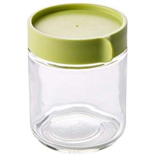 Kitchen Food Storage Jar Airtight Food Storage Kitchen Glass Jar Moisture-Proof Home Multi-Purpose Jam Bottle Cruet Glass Bottle Sealed Tank Storage Tank (Color : 400ml Green)