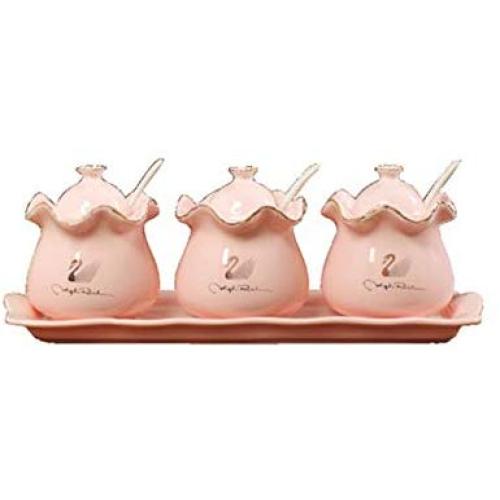 Mini Spice Jars European seasoning salt cans household with cover ceramic seasoning jar ideas
