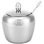 Seasoning Jar, Maserfaliw Stainless Steel Sugar Spice Seasoning Jar Pot Condiment Container Kitchen Gadget - Silver, Recyclable, Suitable For Holiday Gifts In The Outing and Indoors.