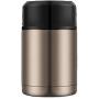 800ml Thermos Stainless Food Flask,Leakproof Vacuum Insulated Food Containers With Portable Insulation Bag Food Flask (Color : Champagne, Size : No-Bag)