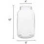 4 Pack - 1 Gallon Glass Jar w/Plastic Airtight Lid, Muslin Cloth, Rubber Band - Wide Mouth Easy Clean - BPA Free & Dishwasher Safe - Kombucha, Kefir, Canning, Sun Tea, Fermentation, Food Storage