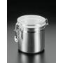 Metaltex 185312 Storage Jar with Acrylic Lid, 62 oz, Silver/Transparent
