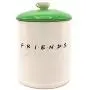 Silber Buffalo FRD201EG Friends Central Perk Logo Keramik Cookie Jar, Groß, Weiß/Grün