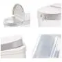 Transparent Plastic Grains Organizer Kitchen Dry Goods Storage Sealed Jars Food Container,White