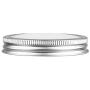CHICTRY Stainless Steel Mason Jar Lids Rust Resistant Polished Storage Solid Caps with Silicone Sealing Lid Inserts Suitable for Mason Ball Canning Jar Silver 86mm