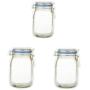 Kasuki Reusable Food Storage Zipper Bags Mason Jar Shape Snacks Airtight Seal Food Saver Leak-Proof Bags Kitchen Organizer Bags - (Color: Blue 24x14cm 3Pcs)